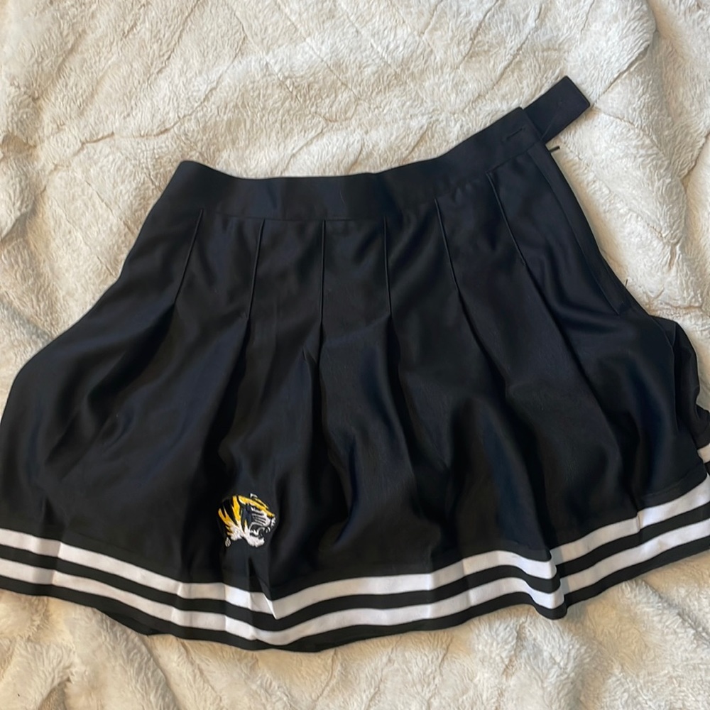 Missouri Tigers Mizzou Pleated Cheerleading Skirt Costume Stripe Black